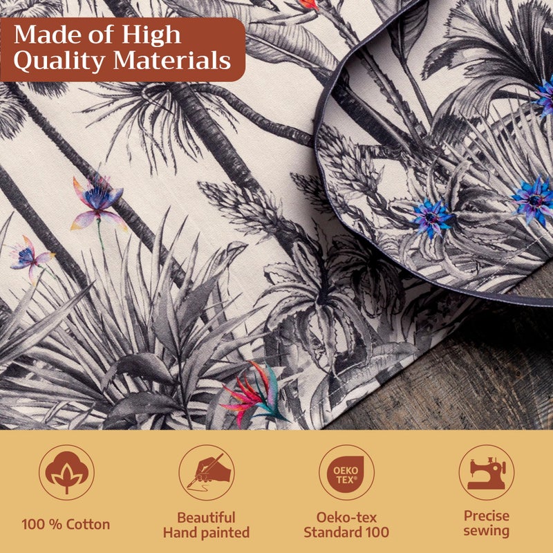 Maison d' Hermine 100% Cotton Apron for women with Pocket Kitchen Chef Fall Apron for Men Cooking Gardening Server Waitress Maid (Amazonia) - Image 3